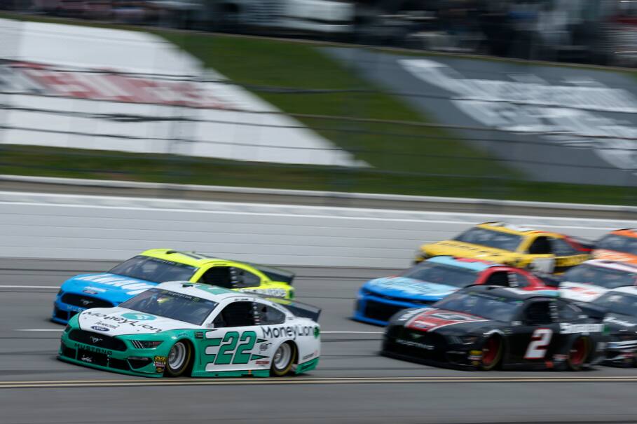 Logano (22) was battling for the win late before settling for fourth. Logano (22) was battling for the win late before settling for fourth.